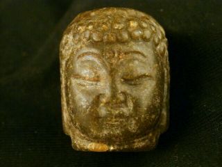 Unusual Chinese Old Jade Hand Carved Buddha 