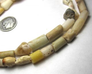 20 " Strand Of 52 Rare Ancient Small " Bumps & Bruises " Mixed Agate Beads