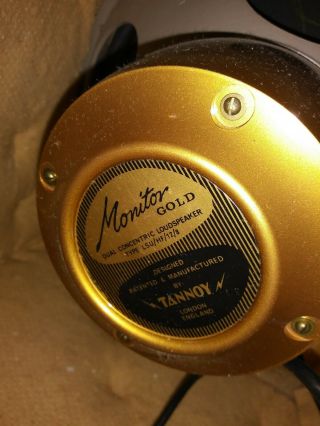 vintage Tannoy mallocran gold speaker Type LSU/HF/12/8 loudspeaker 2