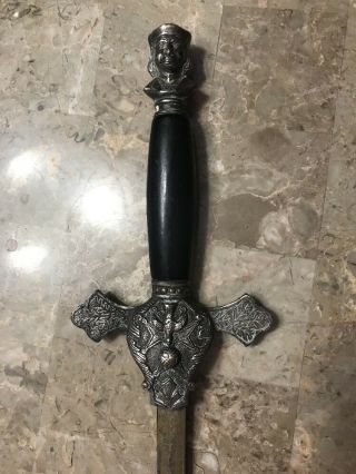 Vintage Knights Of Columbus Ceremonial Etched Blade Sword - T.  C.  Gleason Chicago