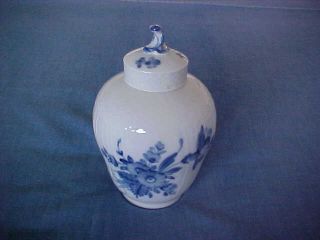 No Res Royal Copenhagen 10 1684 Spice Jar With Blue Flowers And Lid Porcelain