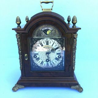Warmink Wuba Vintage Antique Dutch Mantel Shelf Mid Century Clock Made In Hollan