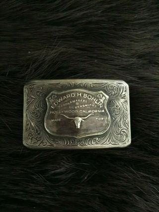 Sterling Silver Buckle With Bohlin Name Plate