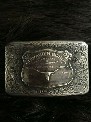 Sterling Silver Buckle with Bohlin name plate 2