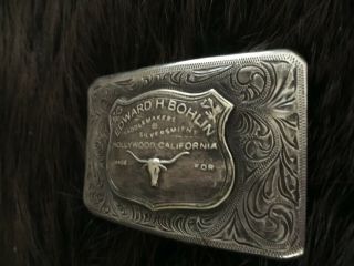 Sterling Silver Buckle with Bohlin name plate 4