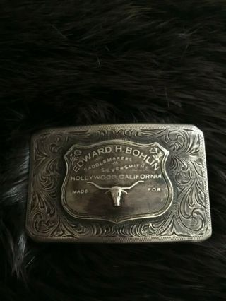 Sterling Silver Buckle with Bohlin name plate 9