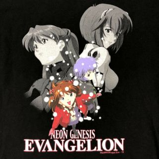 Vintage Neon Genesis Evangelion Anime T - Shirt • Medium 2