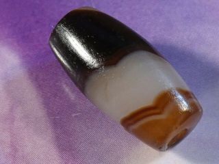 Ancient Authentic Indo Tibetan Chung Dzi Agate Bead 4 Colors Contrast