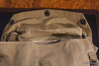 WWII US Army light weight gas mask bag and mask D - day 4