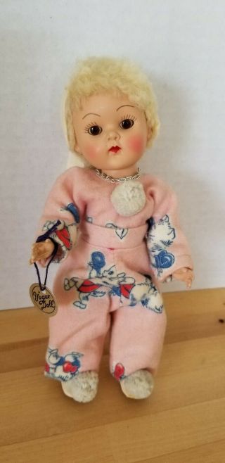 Vintage Vogue Ginny Wee Willie Winkie Doll With Wrist Tag