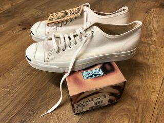 Vintage Converse Jack Purcell Low Top Sneaker Shoes Men 10 Made In Usa