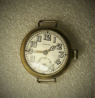 Gents Antique Vintage Wire Lug Lancet Trench Watch 5