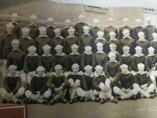 1928 photo 44th Co.  Navy US Naval Training Newport Rhode Island Antique 3