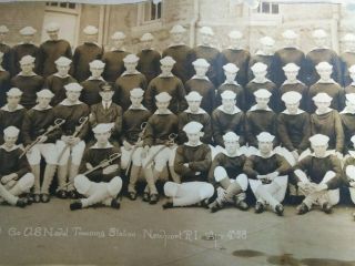 1928 photo 44th Co.  Navy US Naval Training Newport Rhode Island Antique 4