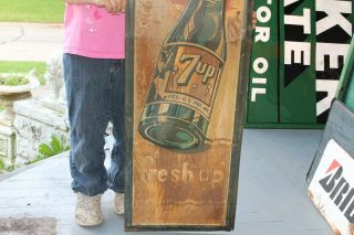 Rare Large Vintage 1948 7Up 7 Up Soda Pop Gas Station 55 