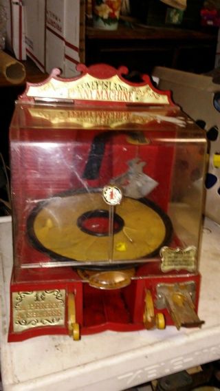 Vintage Coney - Island Claw Penny Machine,  Great Retro Display; Fast S&h