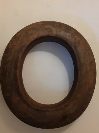 Wooden Millinery Hat Block Form Mold Brim Ring Solid Wood