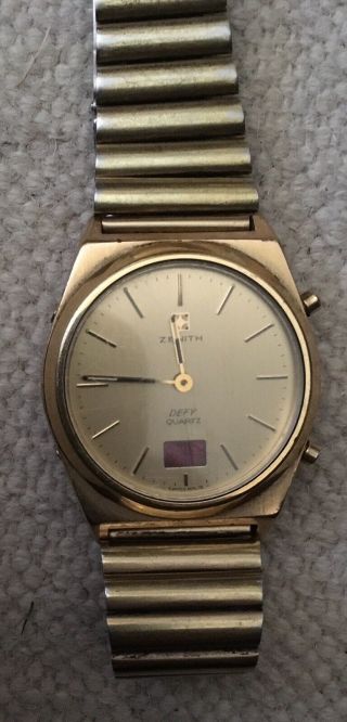 Vintage Zenith Defy Quartz Led Wristwatch 
