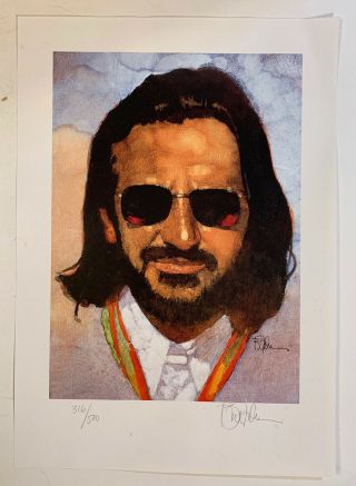 Ringo Starr Beatles Bart Forbes Signed Print Numbered