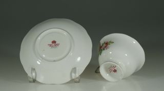 Royal Albert Pink Cabbage Roses Tea Cup and Saucer,  England c.  1948 2