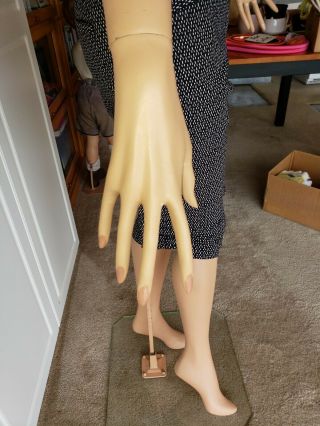 vintage full size woman mannequin with stand 5