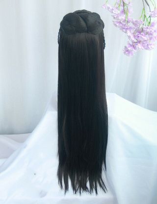 Woman Chinese Wei and Jin Dynasties Whole Hair Wig COS Ancient - Costume Hairpiece 4