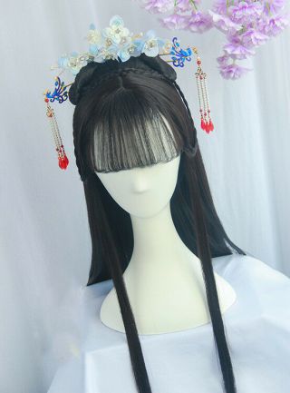 Woman Chinese Wei and Jin Dynasties Whole Hair Wig COS Ancient - Costume Hairpiece 5