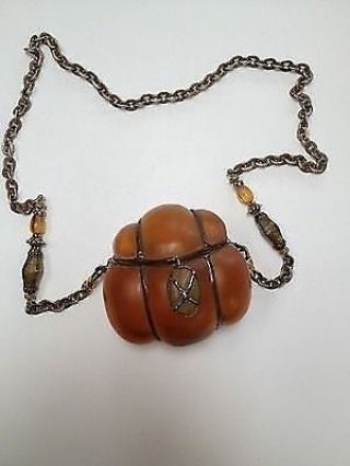 Maya Evangelista Rare Vintage Antique Resin Clutch Purse With Gorgeous Chain