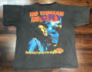 Vintage Bob Marley Bootleg Rap Tee No Woman No Cry 90s Reggae Music Roots Rare