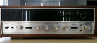 Vintage Sansui Solid State Receiver Tuner Amplifier 5000a W/ Wood Case