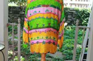 Gianni Versace Vintage Multicolored Cactus Desert Print Silk Shirt 6