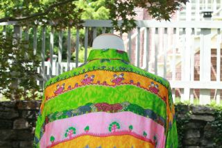 Gianni Versace Vintage Multicolored Cactus Desert Print Silk Shirt 8