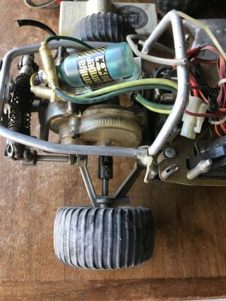 Vintage Tamiya RC Car.  1982 Champ? Chassis With Spare Parts and Tools. 2