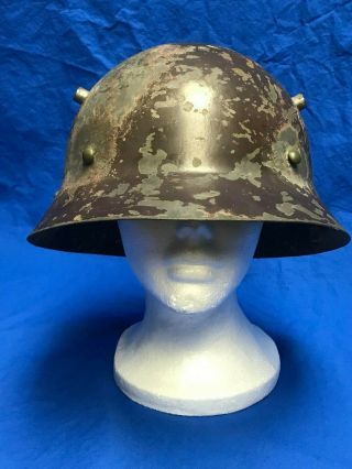 Vintage Spanish Civil War Czech Spain Vz30 Army Helmet W/ Liner
