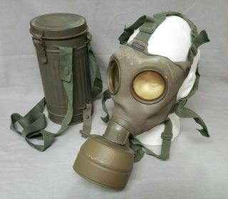 Ww2 Gas Mask German Modeled Dagsa Spanish Civil War With Cannister