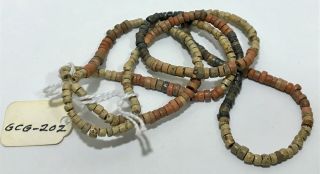 Ancient Antique Artifact Pre - Columbian Mayan Aztec Necklace Beads
