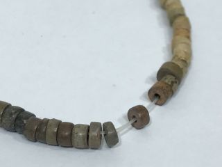 Ancient Antique Artifact Pre - Columbian Mayan Aztec Necklace Beads 4
