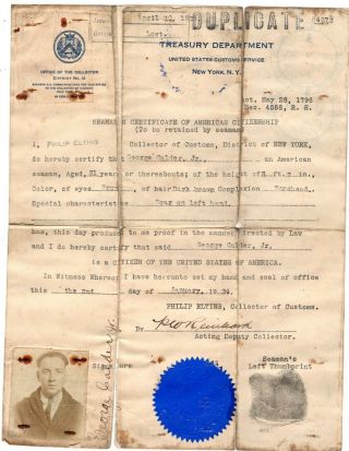 1925 - 36 Merchant Marine Calder Marquette MI Handwritten Diary Documents Sun Oil 5