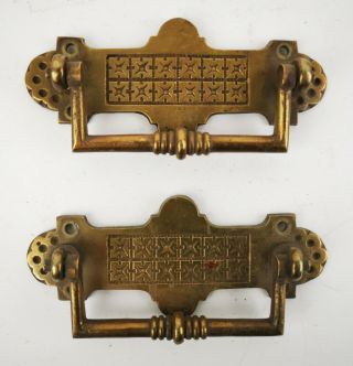 Victorian / Edwardian Brass Chest Of Drawer Handles / Restoration
