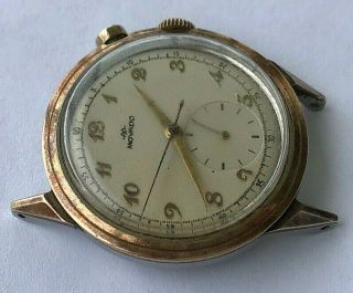 Vintage Movado one push button Swiss Chronograph hand winding mens watch,  c.  470 3