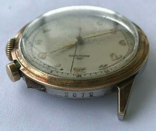 Vintage Movado one push button Swiss Chronograph hand winding mens watch,  c.  470 5