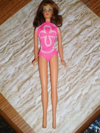 Vintage Marlo Flip Barbie Doll Mattel Brunette Japan Tnt 1966 Mod Oss