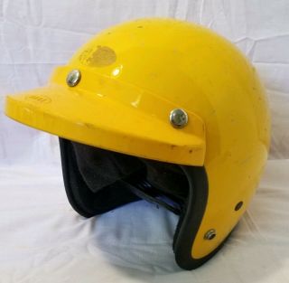 Vintage 1975 Bell Magnum Ii Motorcycle Helmet 6 7/8 55racing Open Face Usa Rare