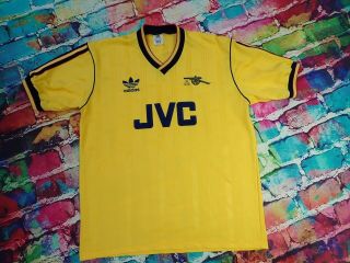 G13 1986 - 88 Arsenal Away Shirt Vintage Football Jersey Large