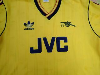 G13 1986 - 88 Arsenal Away Shirt Vintage Football Jersey Large 6