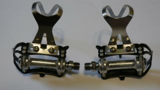 Vintage Campagnolo Record Superleggeri Pedals With Toeclips
