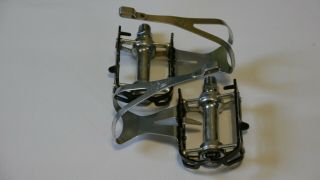 Vintage Campagnolo Record Superleggeri Pedals with Toeclips 6