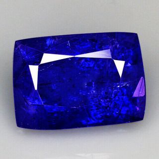 9.  6Ct 100 Natural Unheated AAAAA Violet Blue Tanzanite D ' Block QTEg90 3