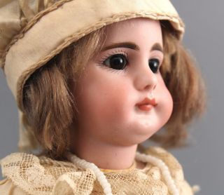 13inch Antique French or German Bisque Head Solid - Dome Doll Kid - Leather Body NR 5