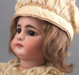 13inch Antique French or German Bisque Head Solid - Dome Doll Kid - Leather Body NR 6